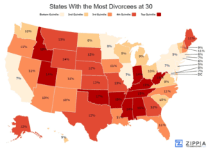 divorce across the United States
